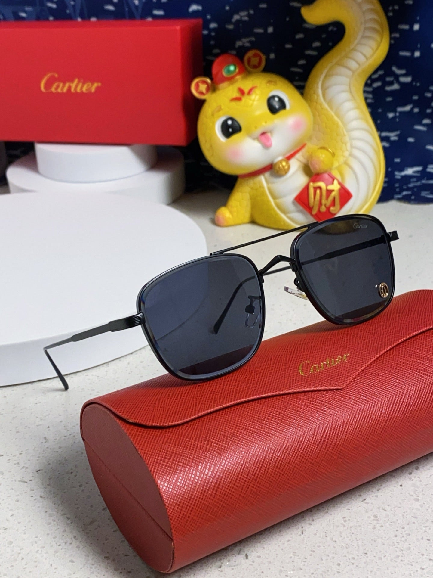 Cartier Aviator Blue Lens Sunglasses for Men & Women - detail image 9