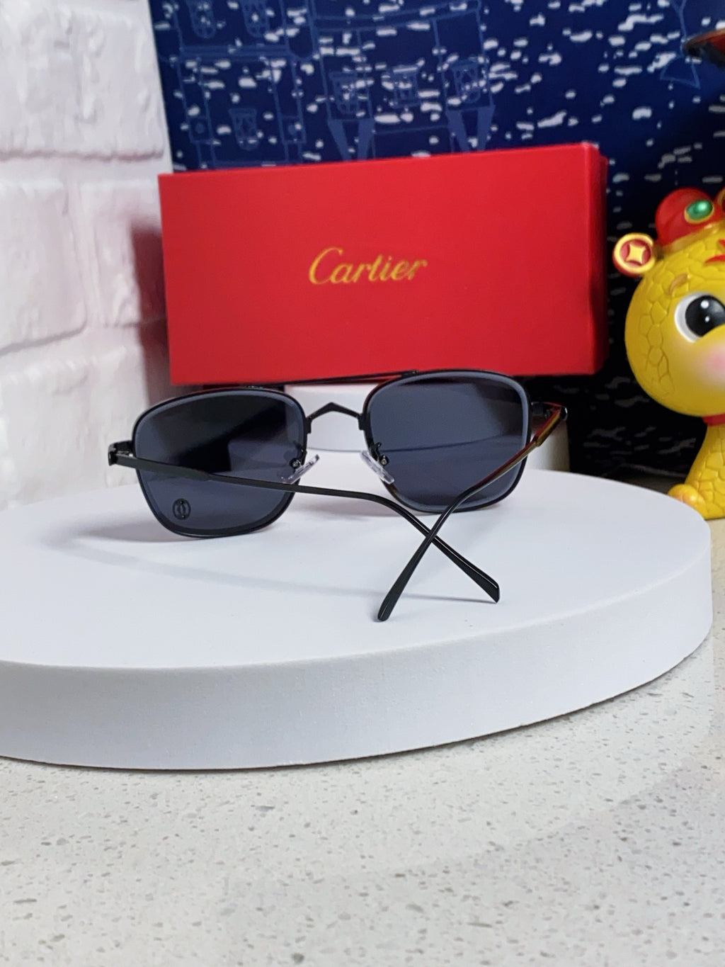 Cartier Aviator Blue Lens Sunglasses for Men & Women - detail image 3
