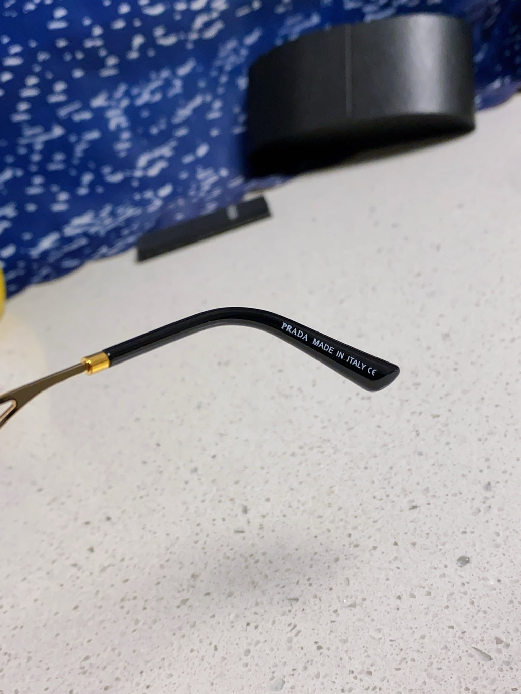 Prada Metal Fashion Gold Lens Sunglasses for Men & Women - detail image 7
