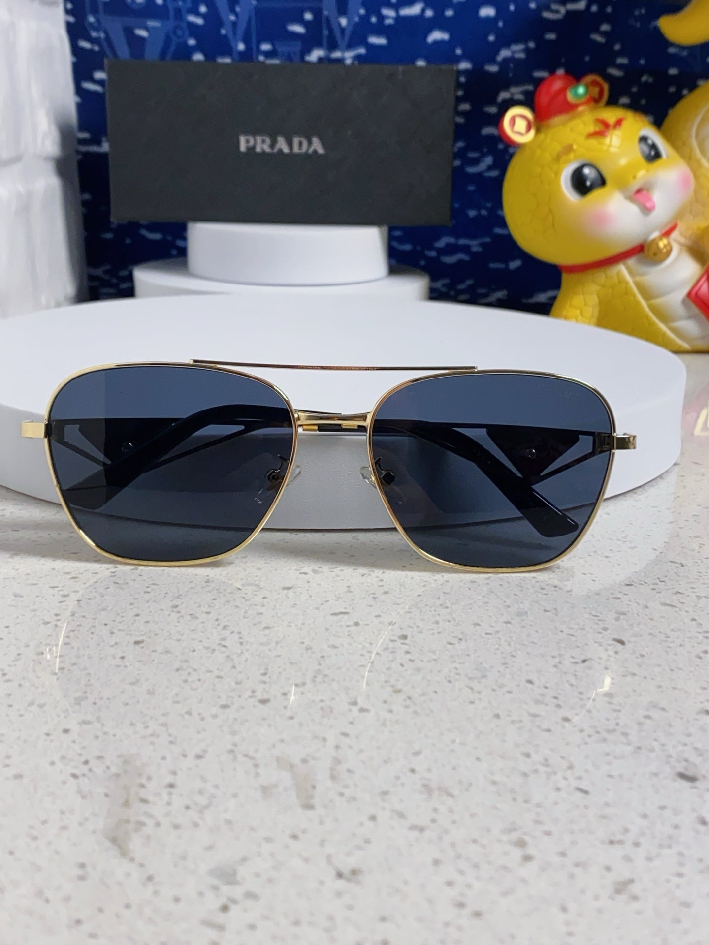 Prada Metal Fashion Blue Lens Sunglasses for Men & Women - 382728 - detail image 8