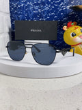 Prada Metal Fashion Blue Lens Sunglasses for Men & Women - 382729