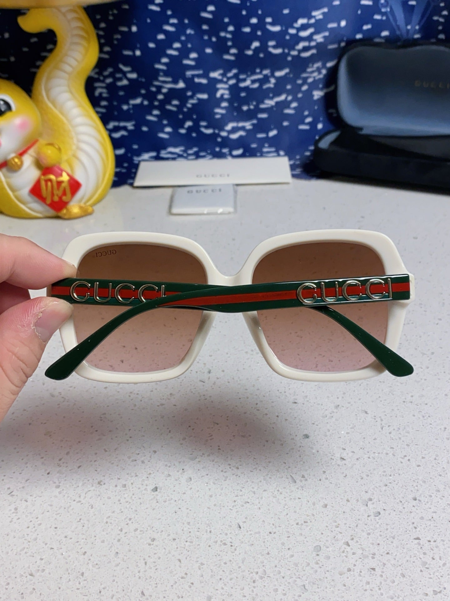 Gucci Fashion Red Lens Sunglasses for Men & Women - 398365 - detail image 5