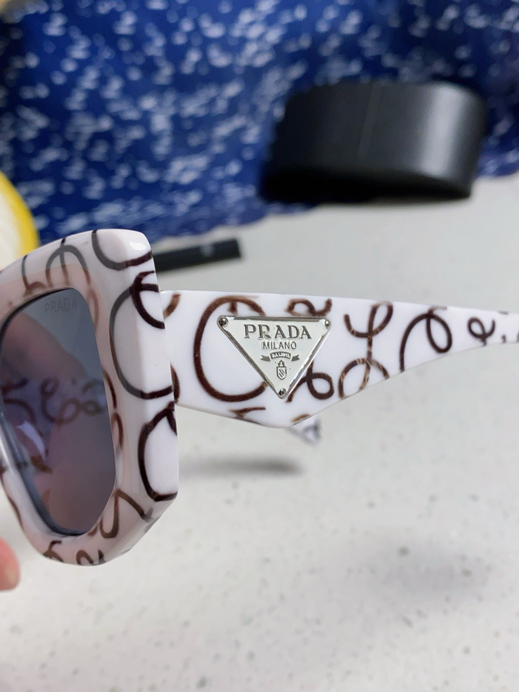 Prada 14ZSF Cat-Eye Silver Lens Sunglasses for Women - 398921 - detail image 7