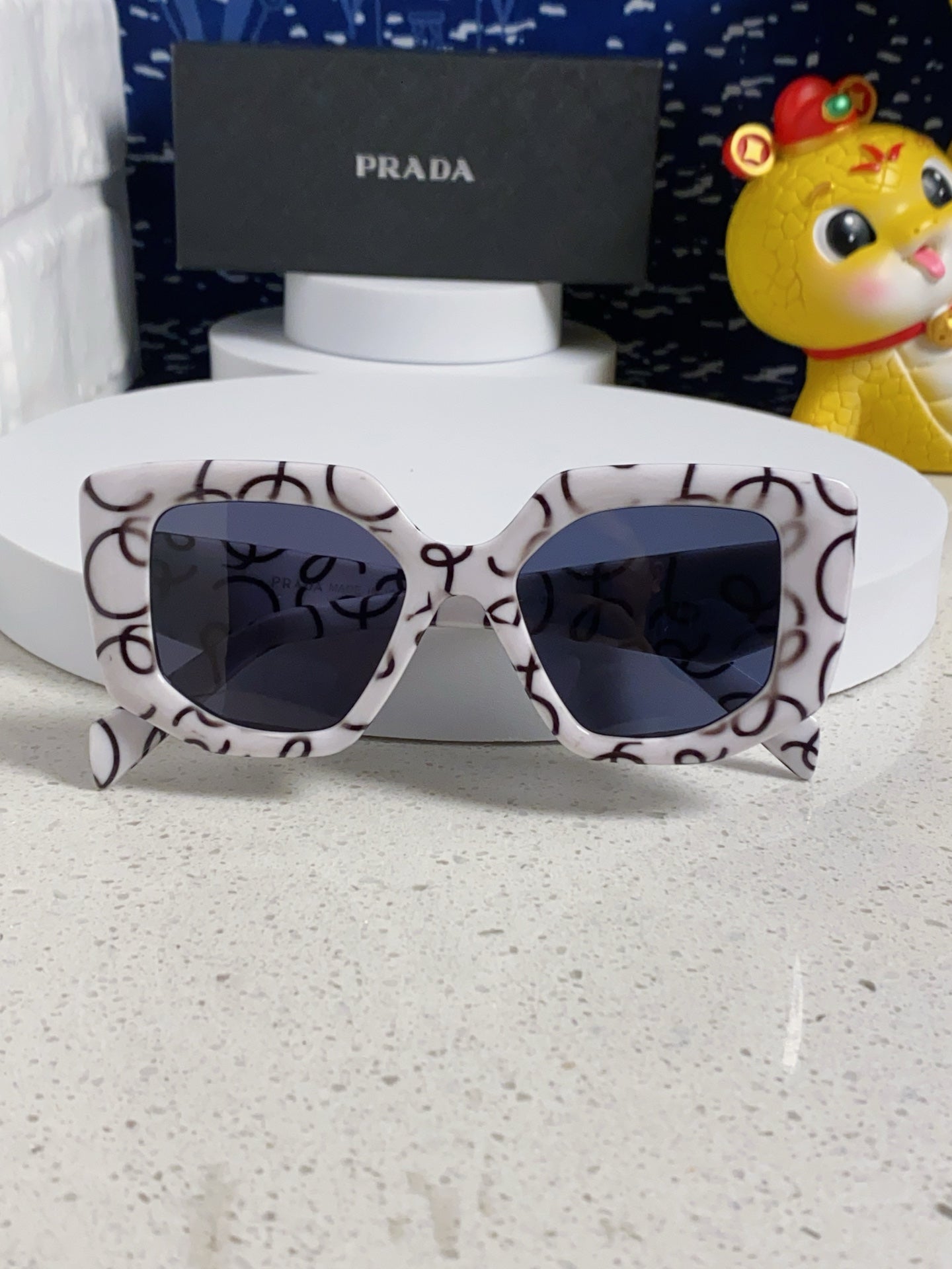 Prada 14ZSF Cat-Eye Silver Lens Sunglasses for Women - 398921 - detail image 9