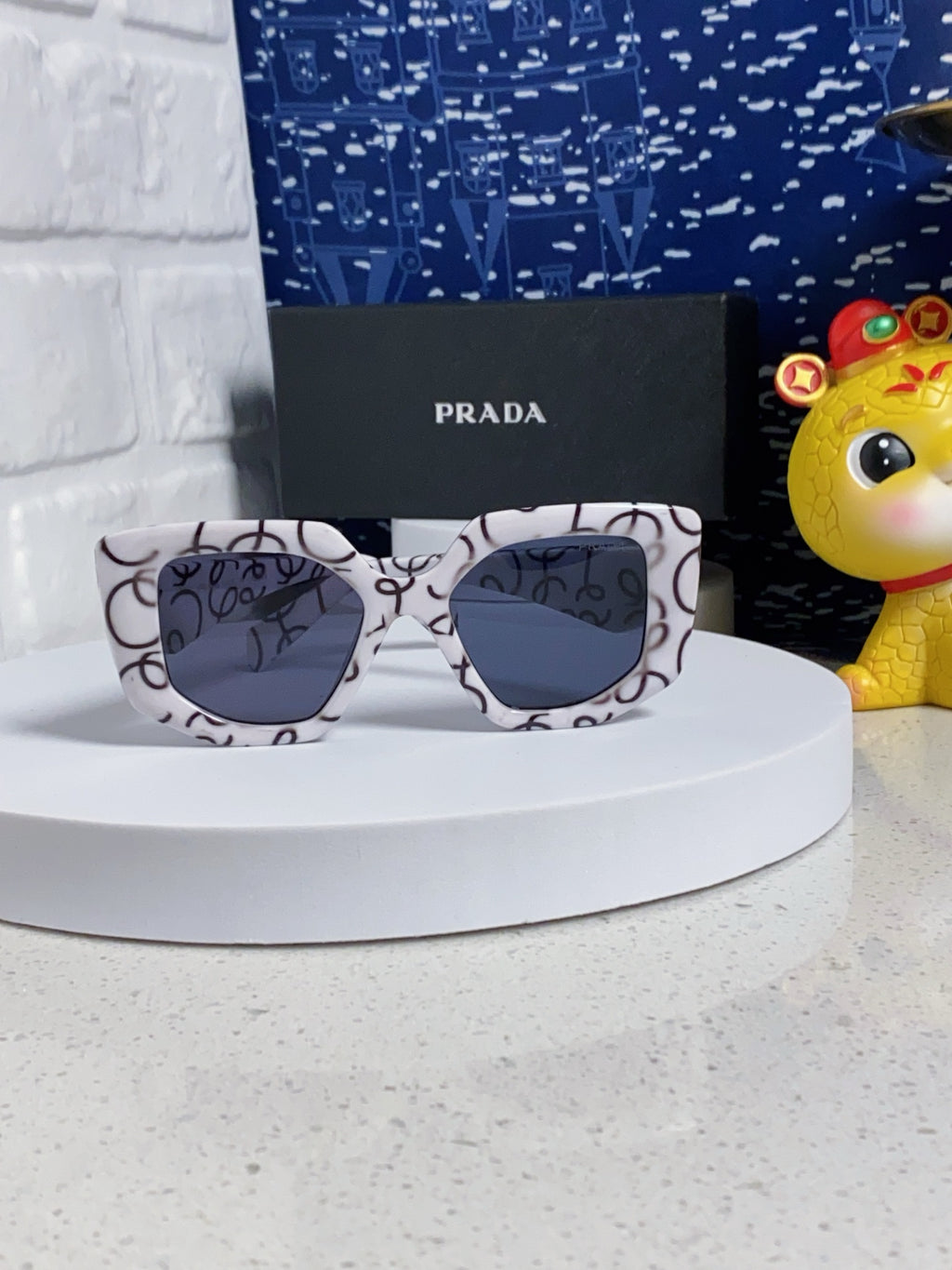 Prada 14ZSF Cat-Eye Silver Lens Sunglasses for Women - 398921 - detail image 2