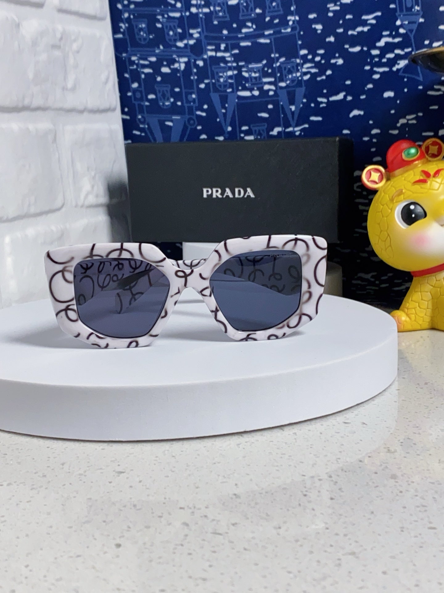 Prada 14ZSF Cat-Eye Silver Lens Sunglasses for Women - 398921 - detail image 2