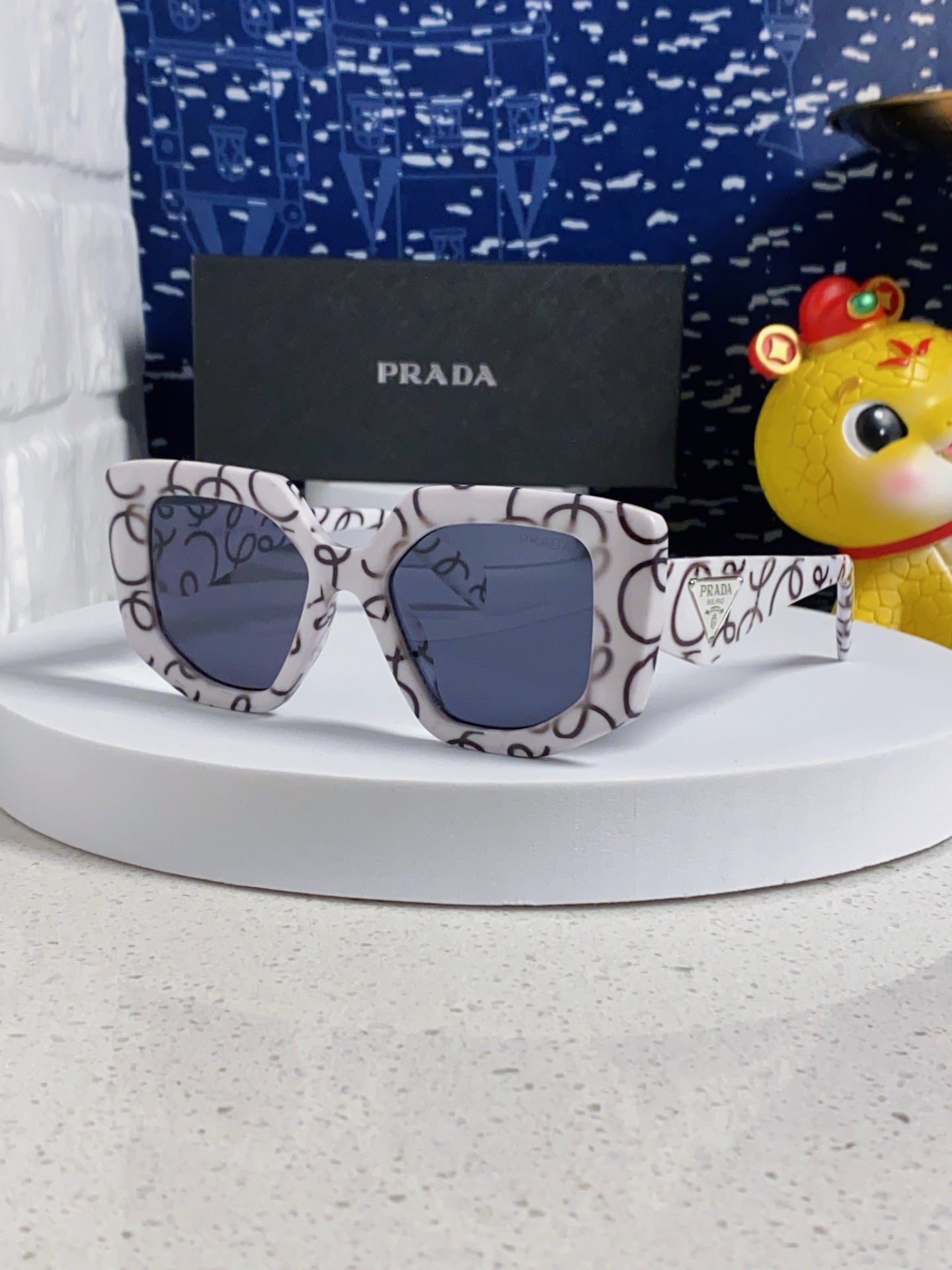 Prada 14ZSF Cat-Eye Silver Lens Sunglasses for Women - 398921
