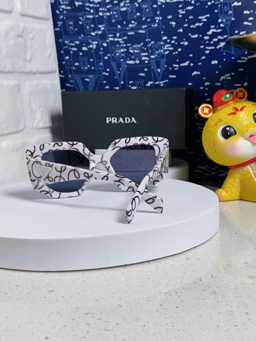Prada 14ZSF Cat-Eye Silver Lens Sunglasses for Women - 398921 - detail image 3
