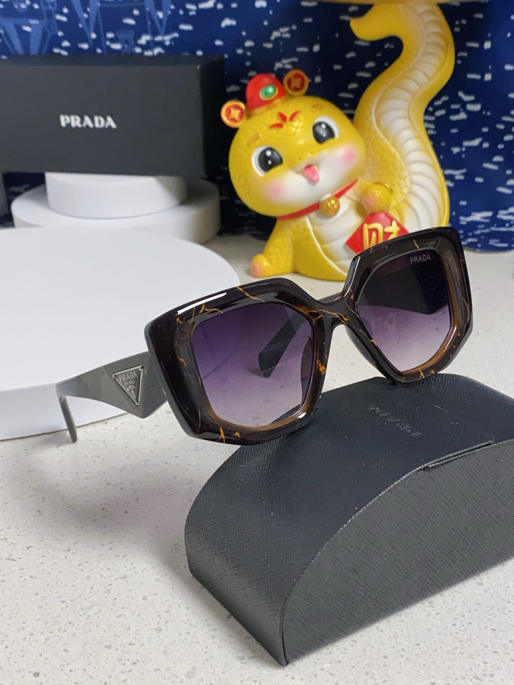 Prada 14ZSF Cat-Eye Silver Lens Sunglasses for Women - 398922 - detail image 10