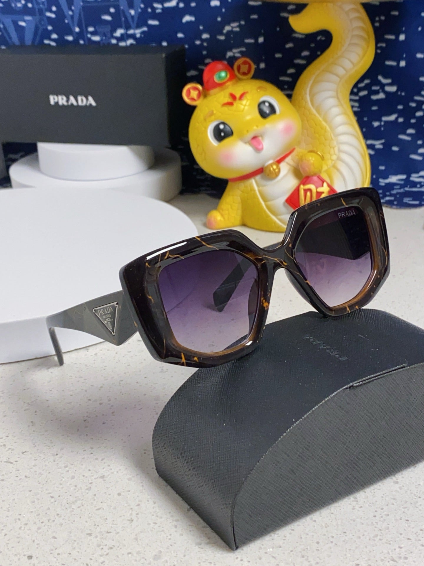 Prada 14ZSF Cat-Eye Silver Lens Sunglasses for Women - 398922 - detail image 10