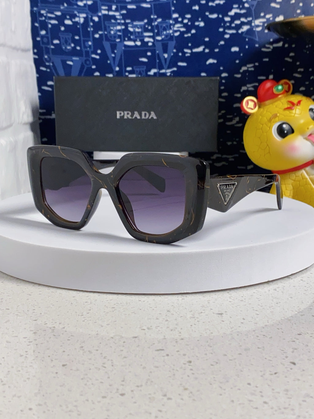Prada 14ZSF Cat-Eye Silver Lens Sunglasses for Women - 398922
