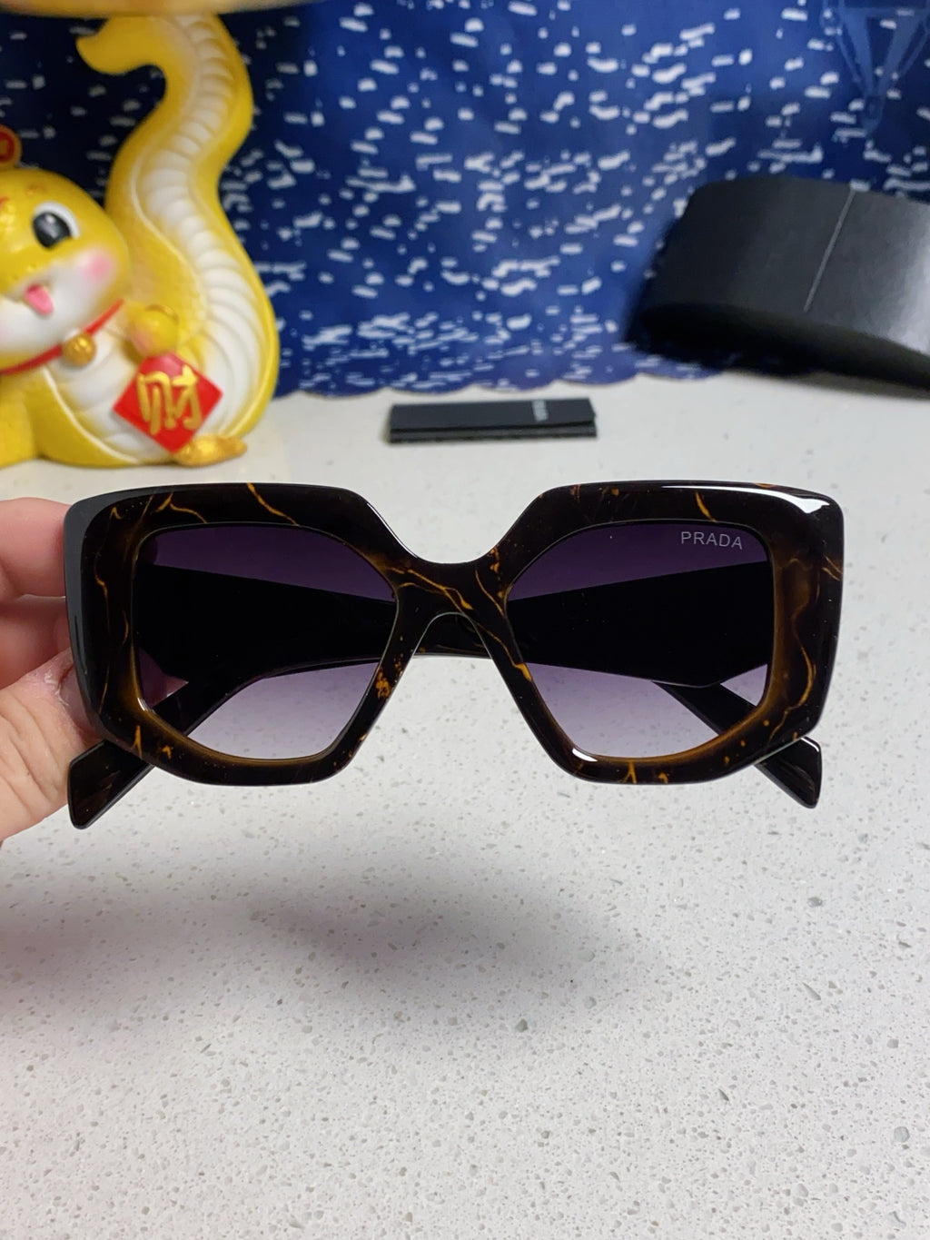 Prada 14ZSF Cat-Eye Silver Lens Sunglasses for Women - 398922 - detail image 4