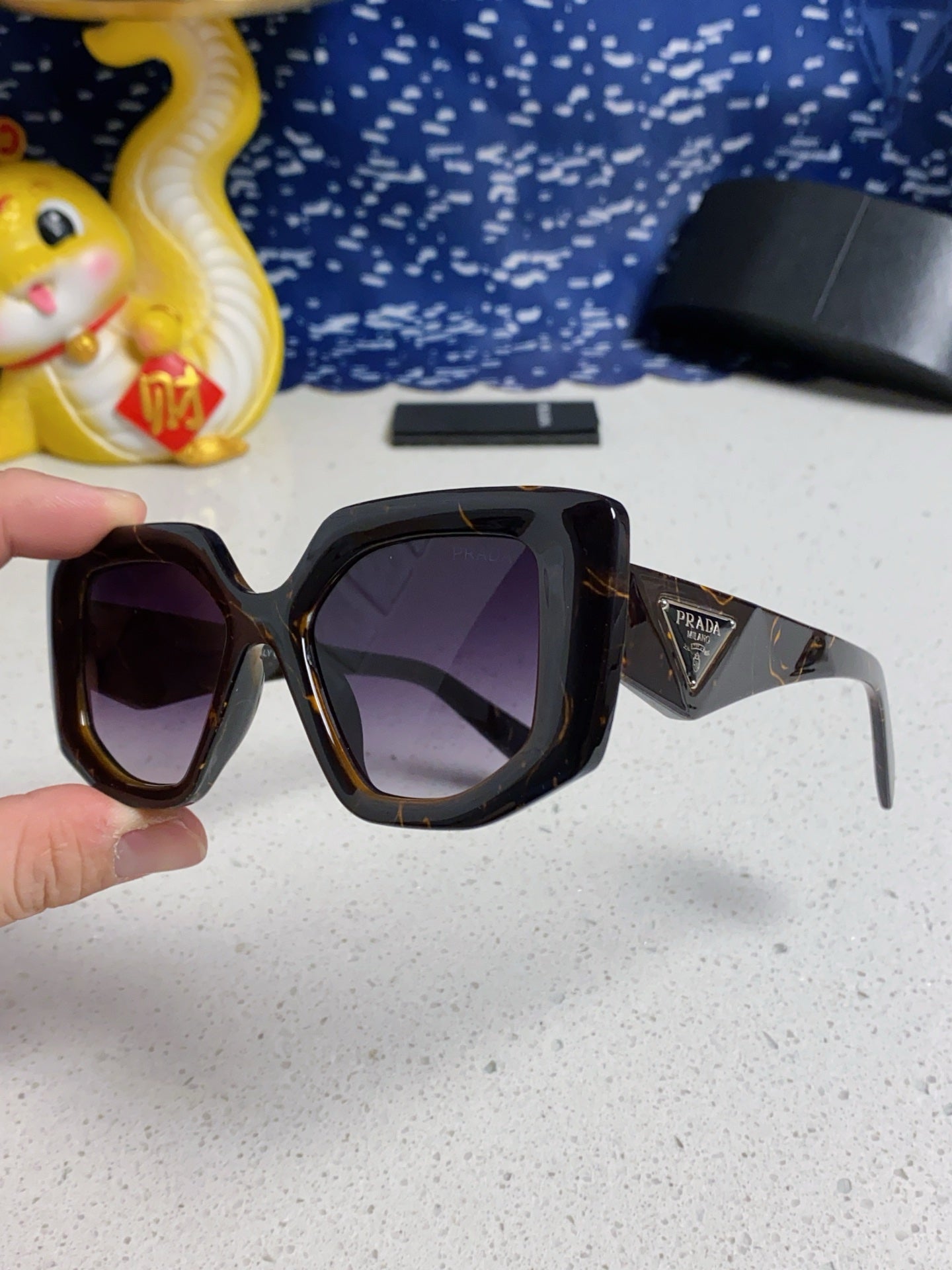 Prada 14ZSF Cat-Eye Silver Lens Sunglasses for Women - 398922 - detail image 6
