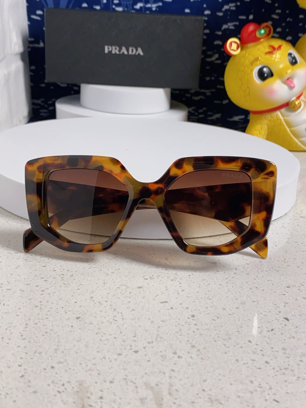 Prada 14ZSF Cat-Eye Brown Lens Sunglasses for Women - detail image 8