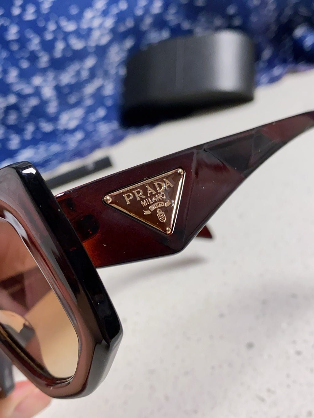 Prada 14ZSF Cat-Eye Silver Lens Sunglasses for Women - detail image 7
