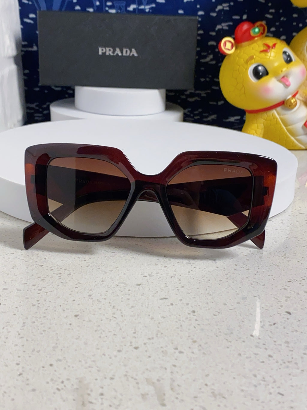 Prada 14ZSF Cat-Eye Silver Lens Sunglasses for Women - detail image 9