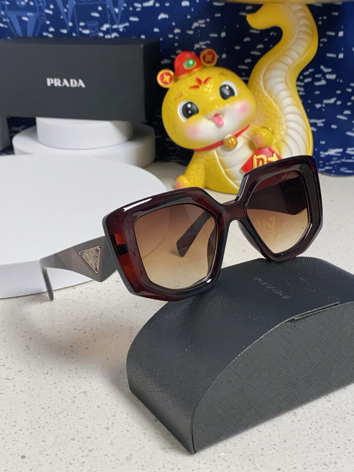Prada 14ZSF Cat-Eye Silver Lens Sunglasses for Women - detail image 10