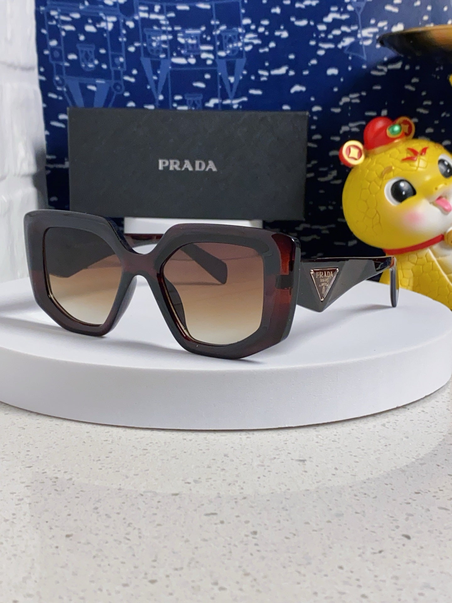 Prada 14ZSF Cat-Eye Silver Lens Sunglasses for Women