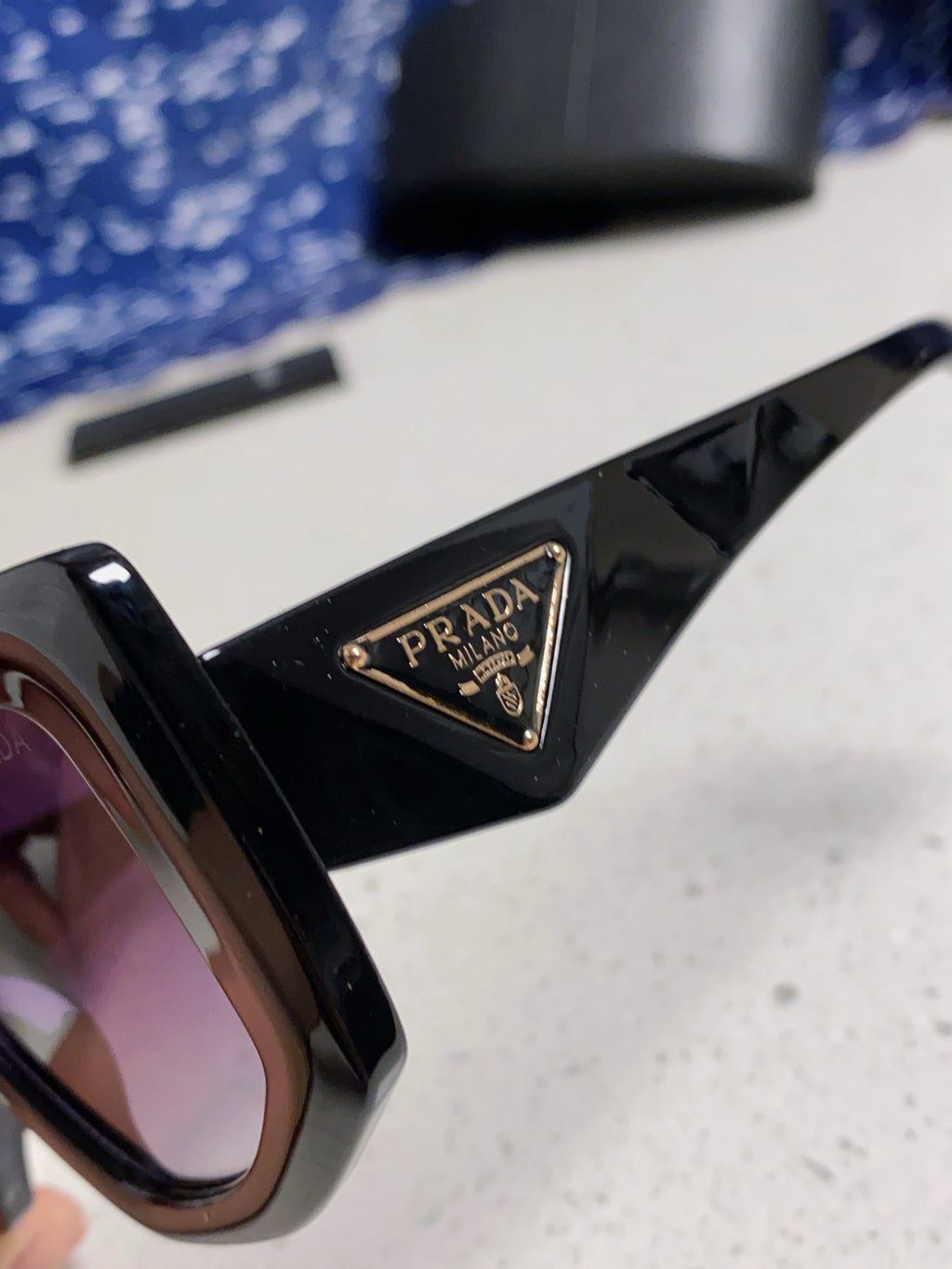 Prada 14ZSF Cat-Eye Pink Lens Sunglasses for Women - detail image 8