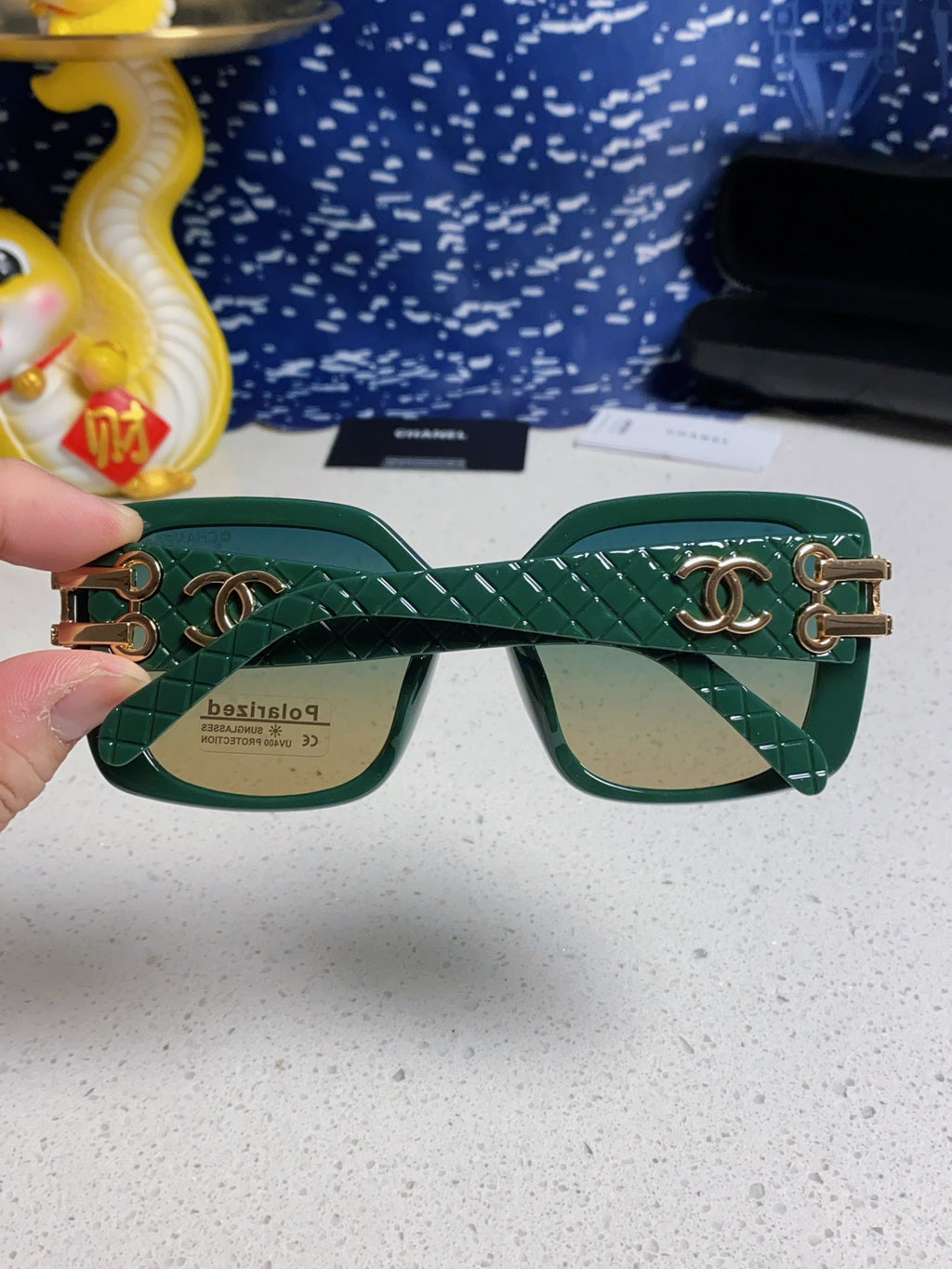 Chanel Oversized Silver Lens Sunglasses for Men & Women - 398610 - detail image 5