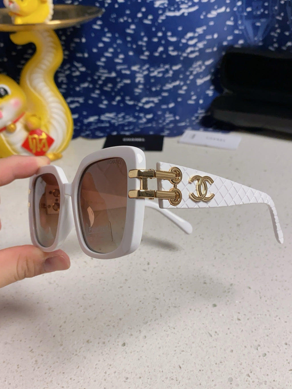 Chanel Oversized Silver Lens Sunglasses for Men & Women - 398611 - detail image 6