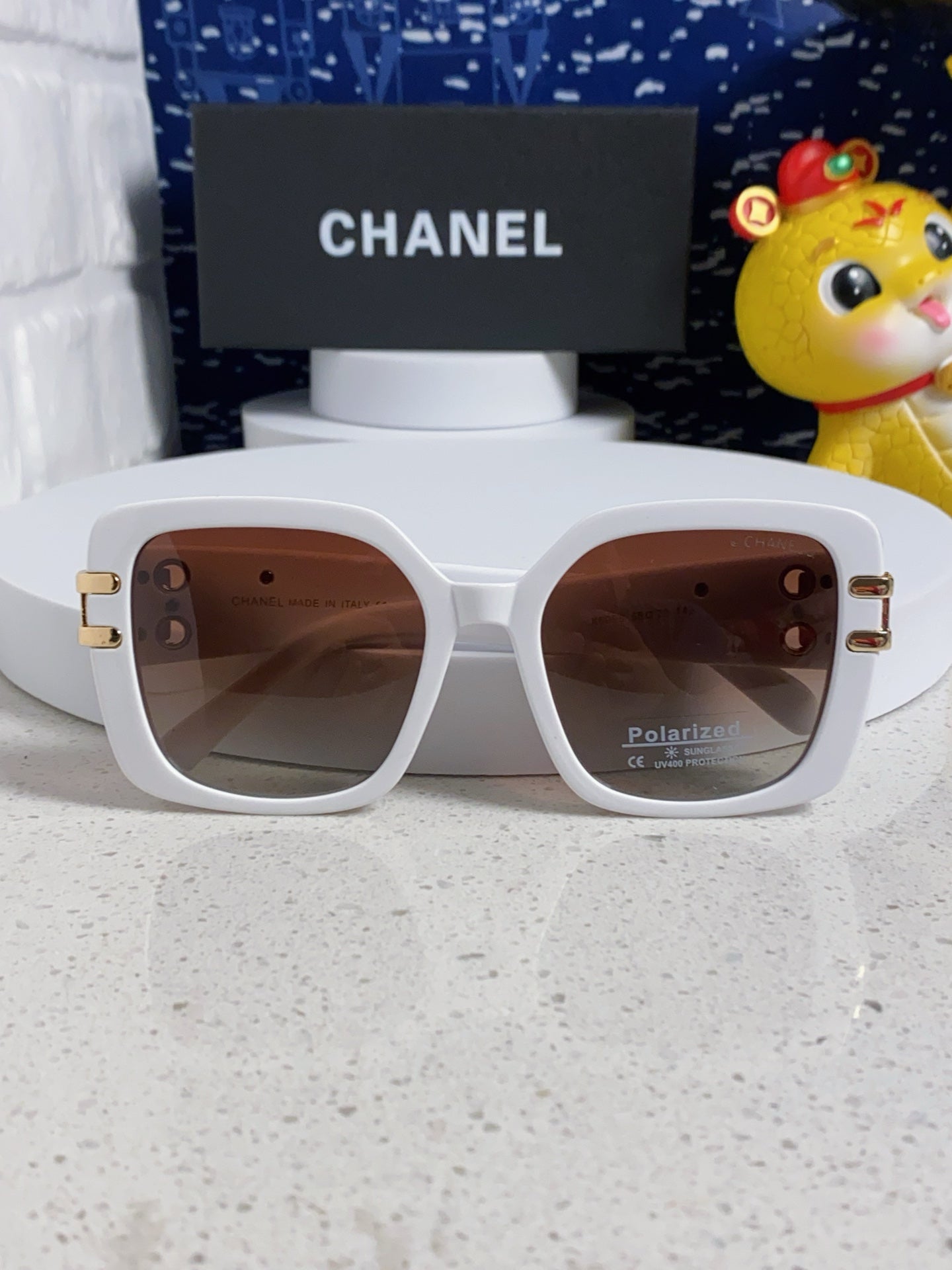 Chanel Oversized Silver Lens Sunglasses for Men & Women - 398611 - detail image 9