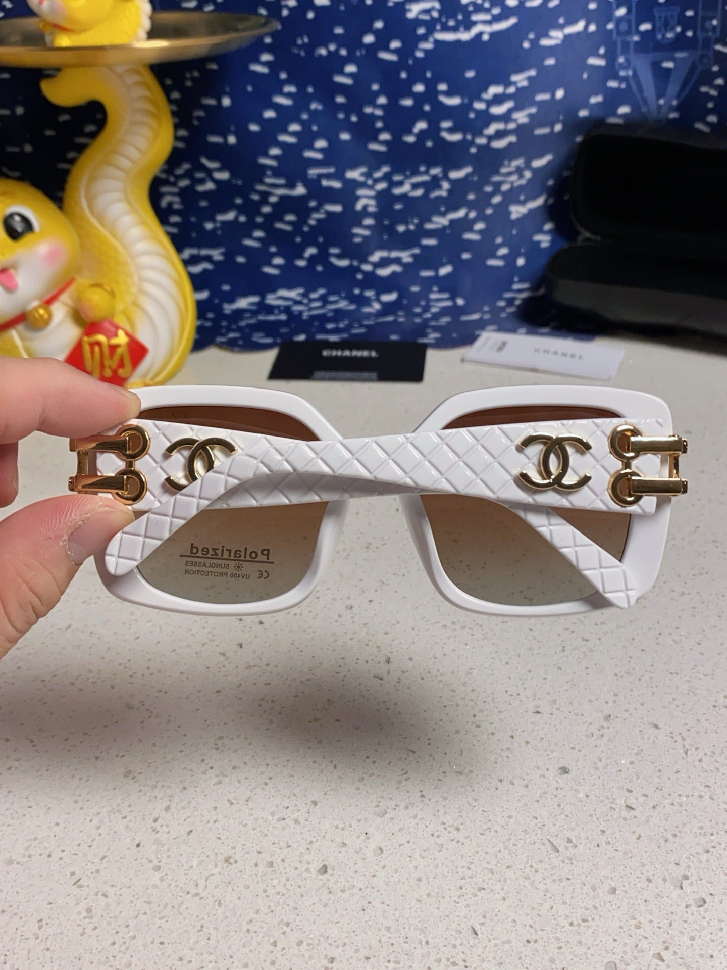 Chanel Oversized Silver Lens Sunglasses for Men & Women - 398611 - detail image 5