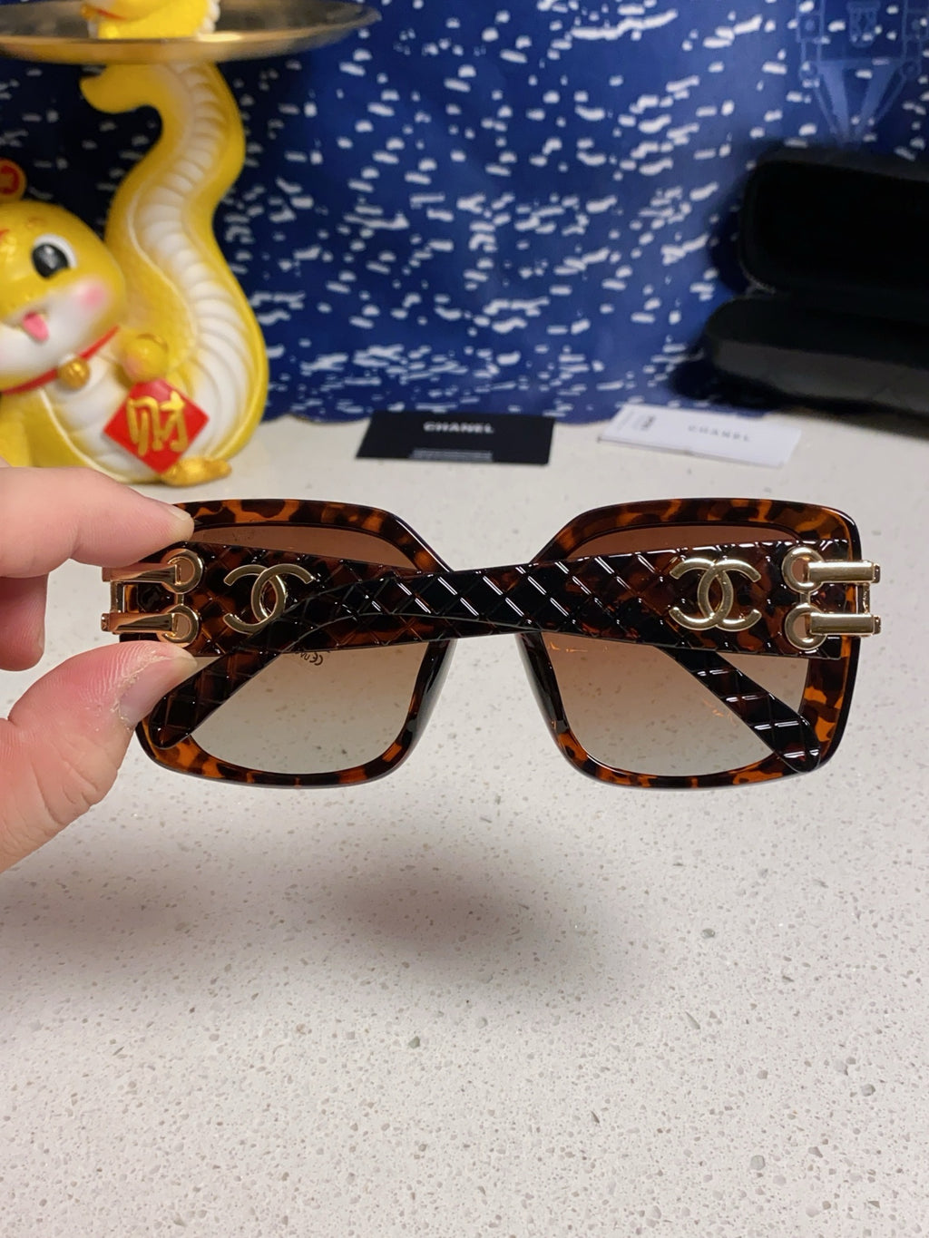 Chanel Oversized Silver Lens Sunglasses for Men & Women - 398612 - detail image 5