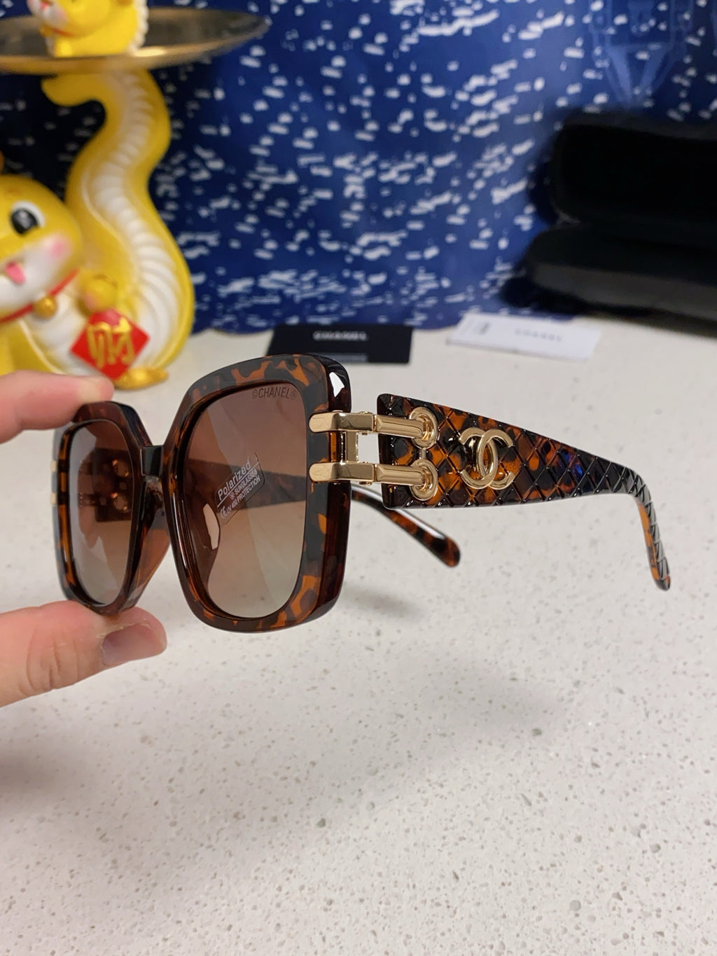 Chanel Oversized Silver Lens Sunglasses for Men & Women - 398612 - detail image 6