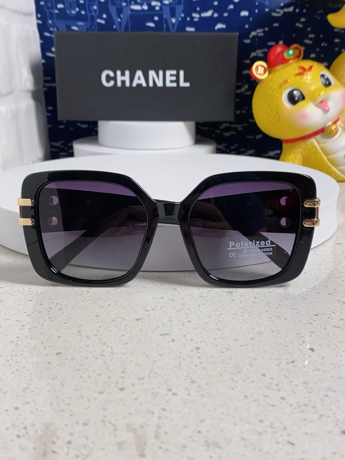 Chanel Oversized Silver Lens Sunglasses for Men & Women - 398613 - detail image 9
