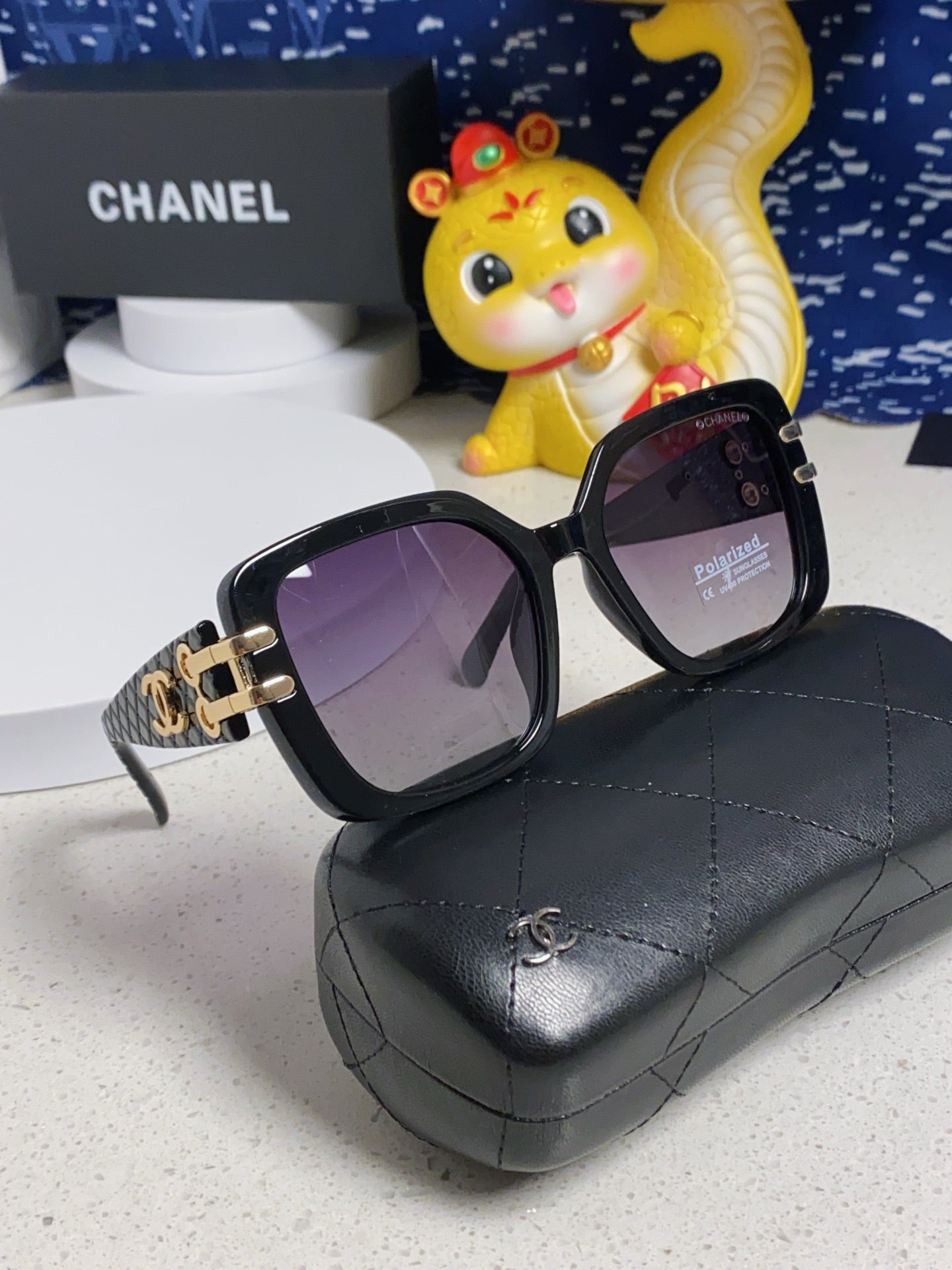 Chanel Oversized Silver Lens Sunglasses for Men & Women - 398613 - detail image 10