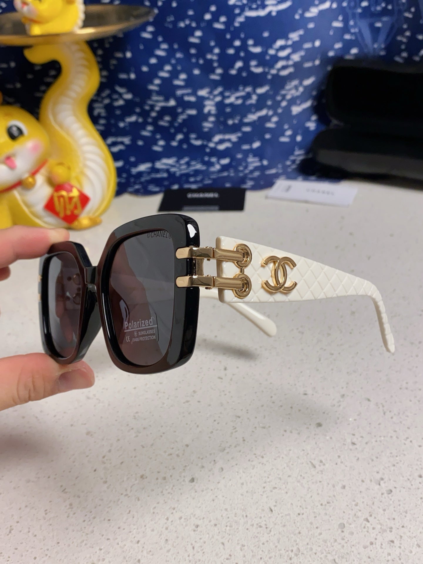 Chanel Oversized Silver Lens Sunglasses for Men & Women - 398614 - detail image 6