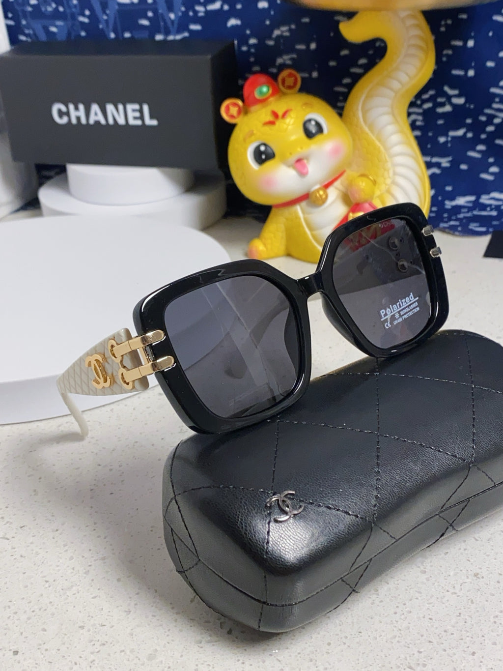 Chanel Oversized Silver Lens Sunglasses for Men & Women - 398614 - detail image 10