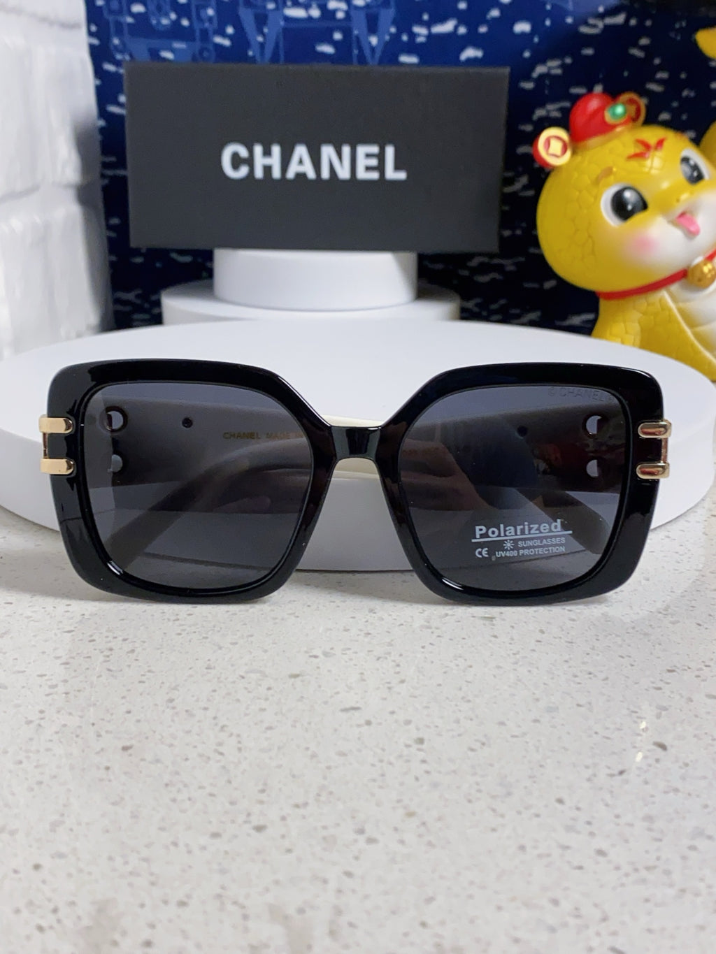 Chanel Oversized Silver Lens Sunglasses for Men & Women - 398614 - detail image 9