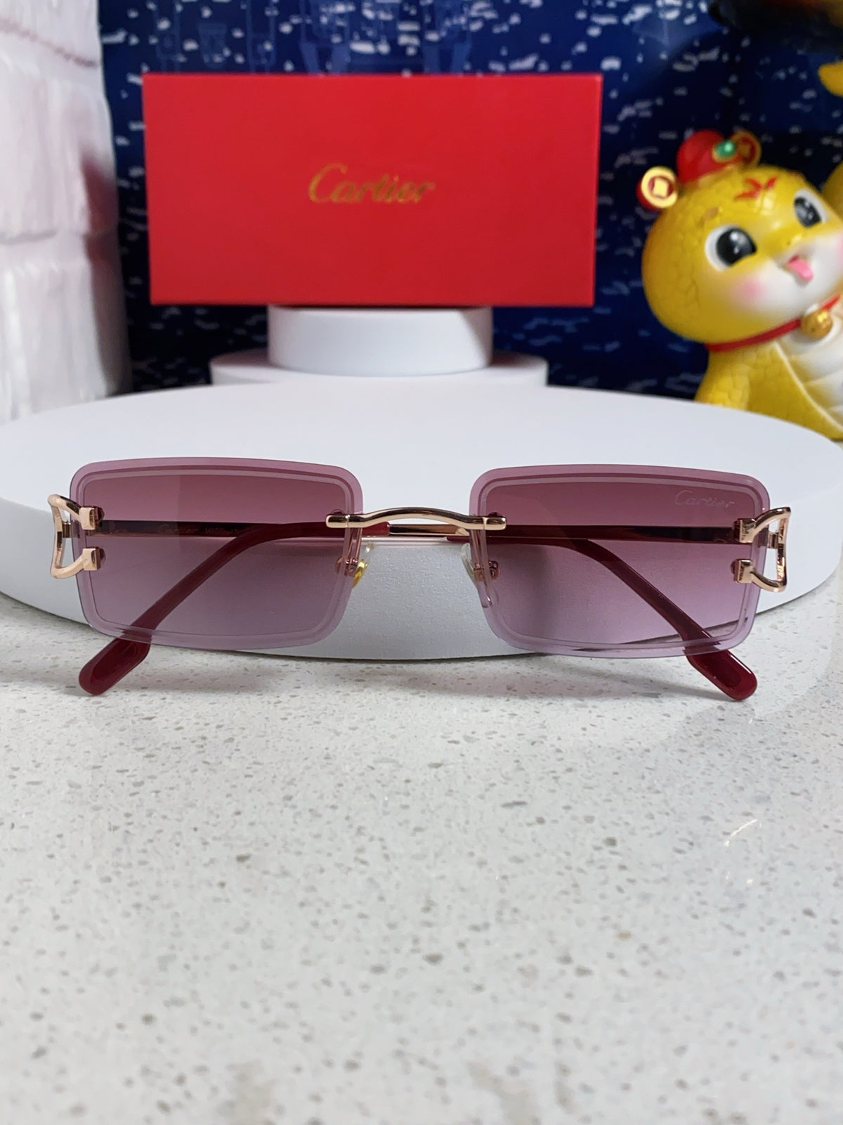 Cartier Fashion Red Lens Sunglasses for Men & Women - 415887 - detail image 9