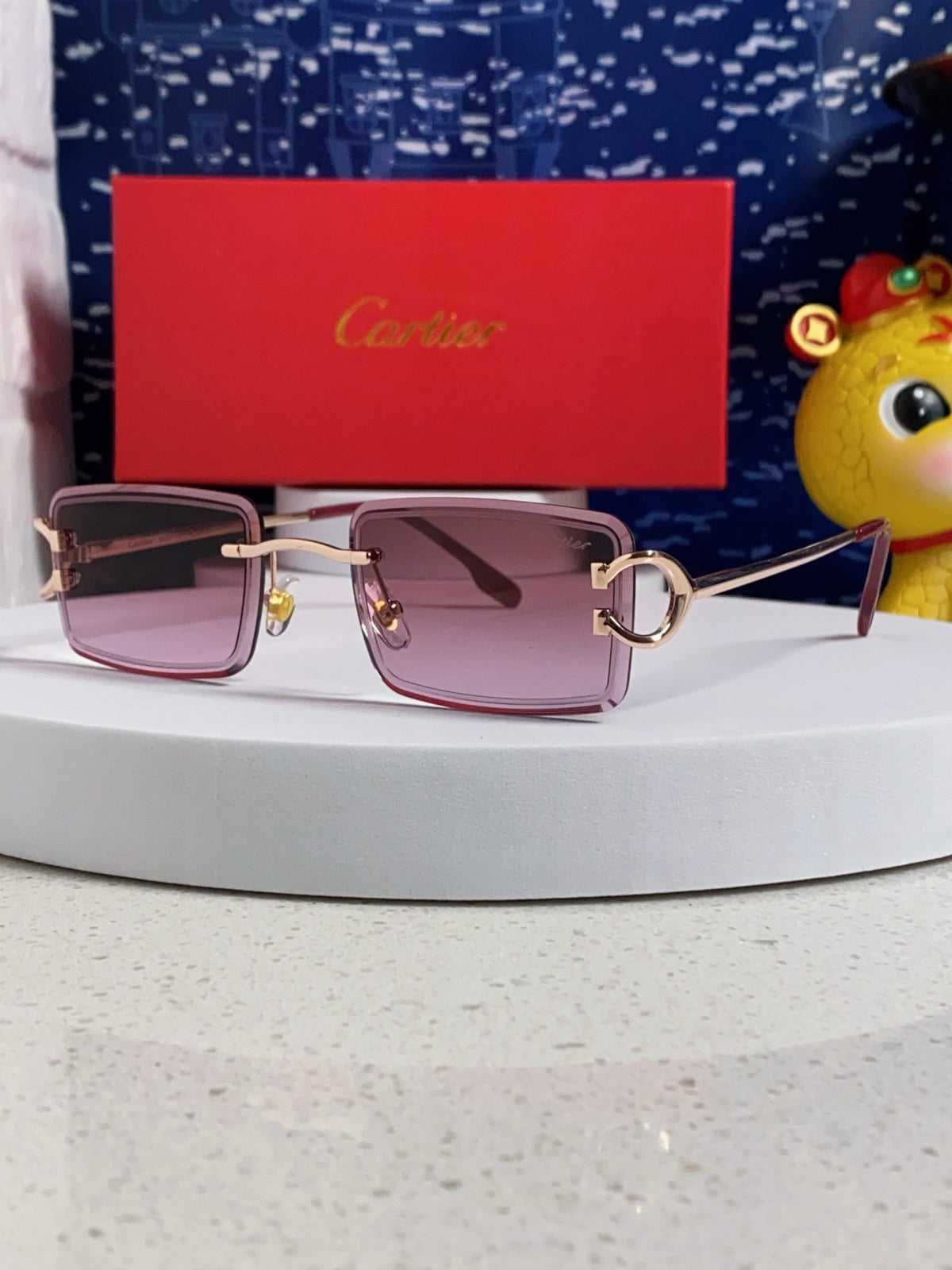 Cartier Fashion Red Lens Sunglasses for Men & Women - 415887