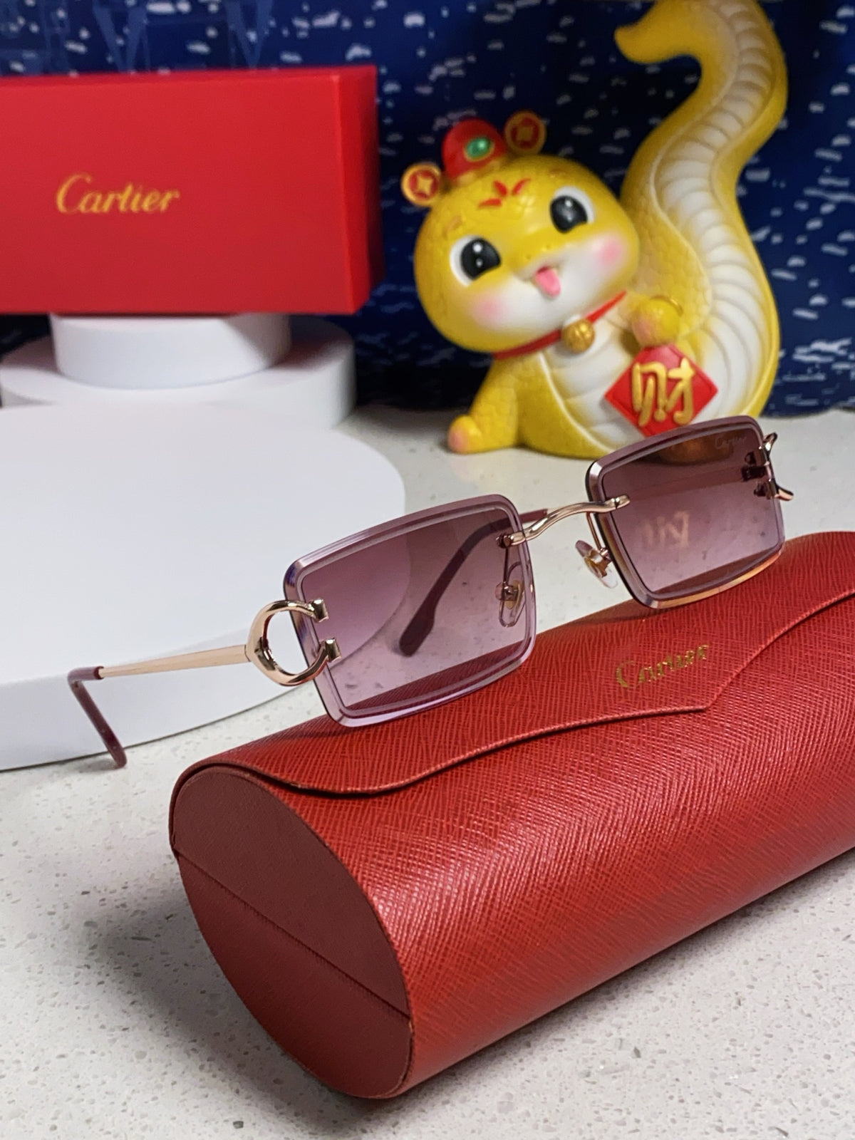 Cartier Fashion Red Lens Sunglasses for Men & Women - 415887 - detail image 10