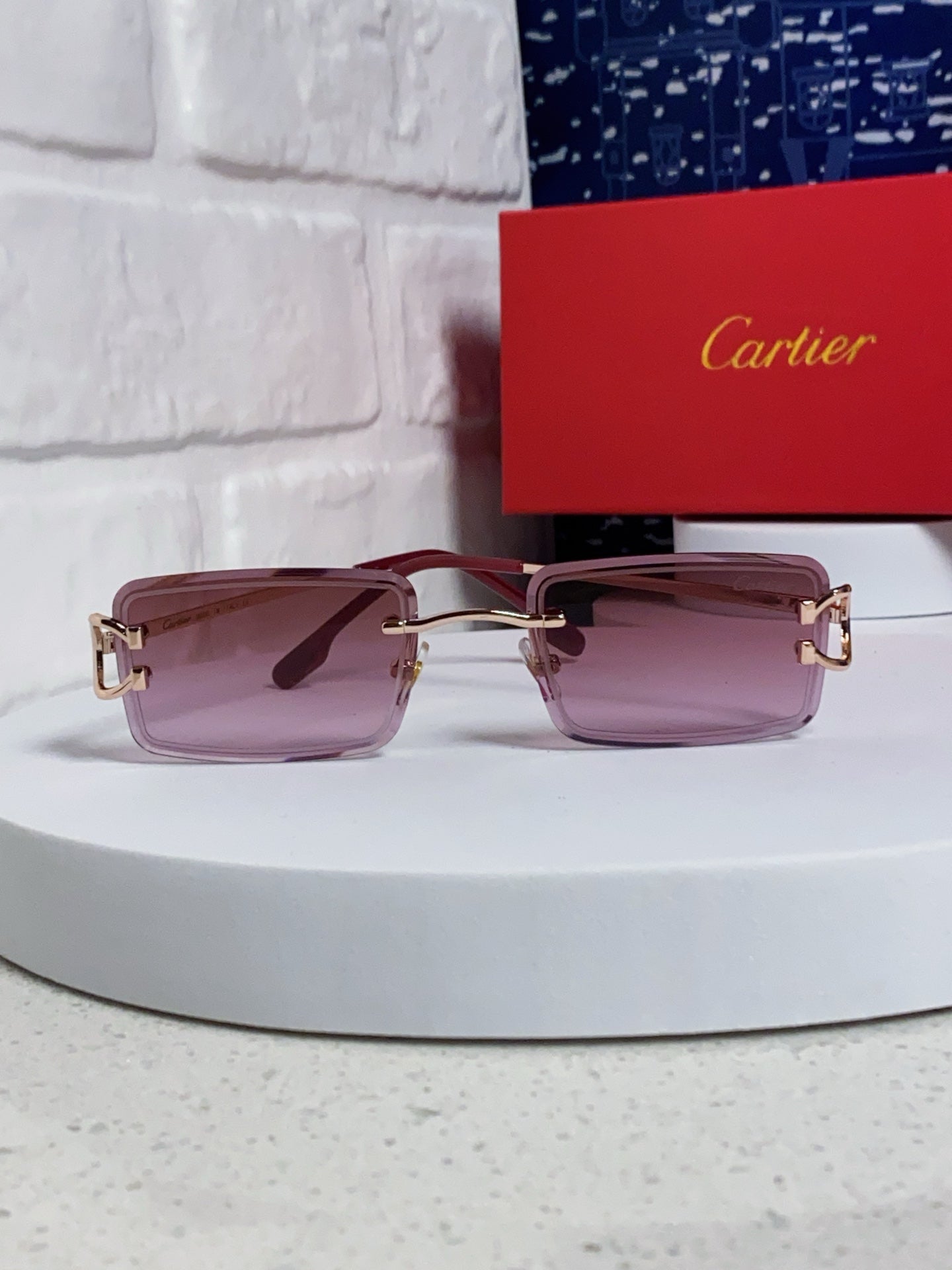 Cartier Fashion Red Lens Sunglasses for Men & Women - 415887 - detail image 2