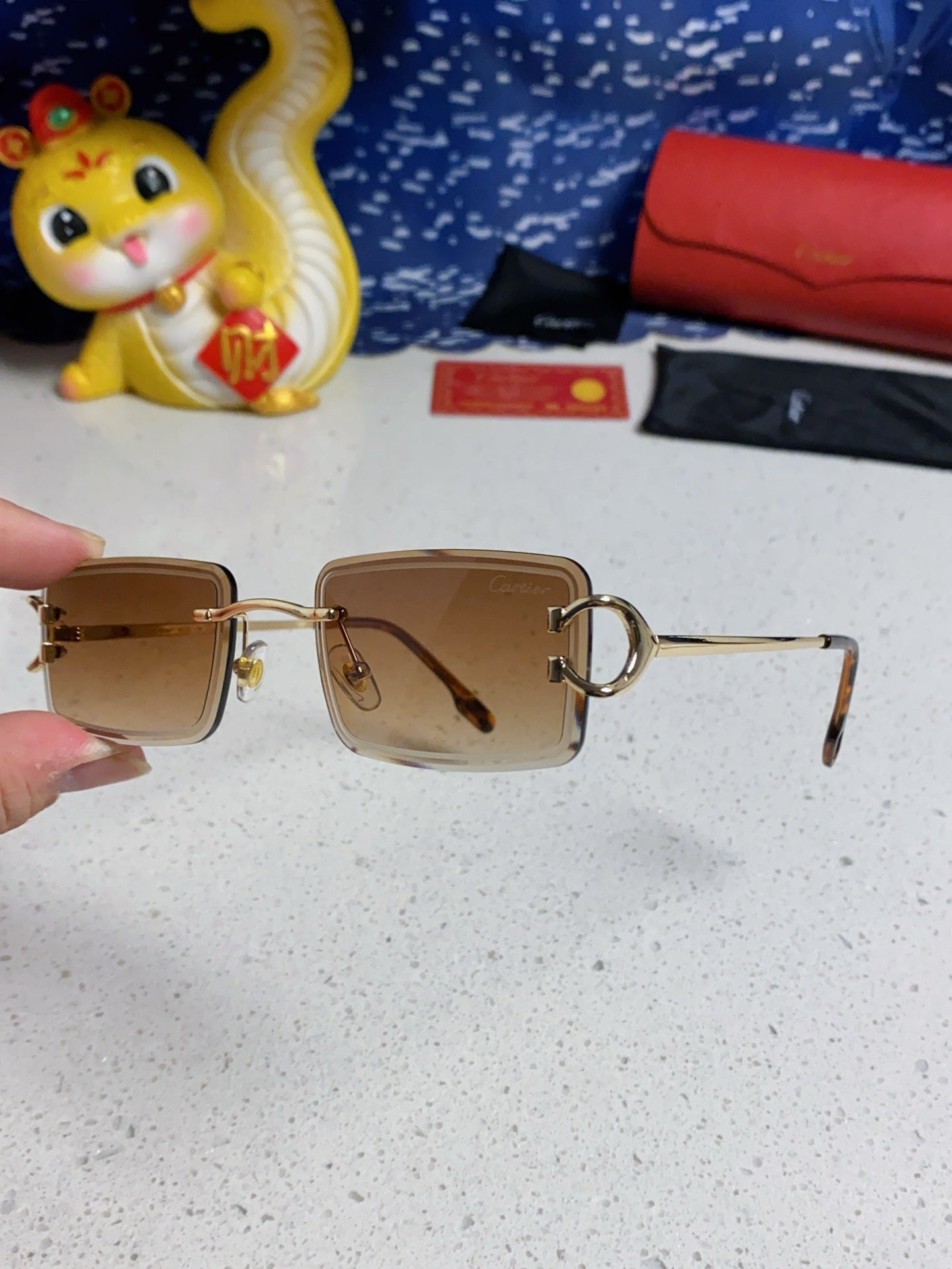 Cartier Fashion Brown Lens Sunglasses for Men & Women - 415888 - detail image 5