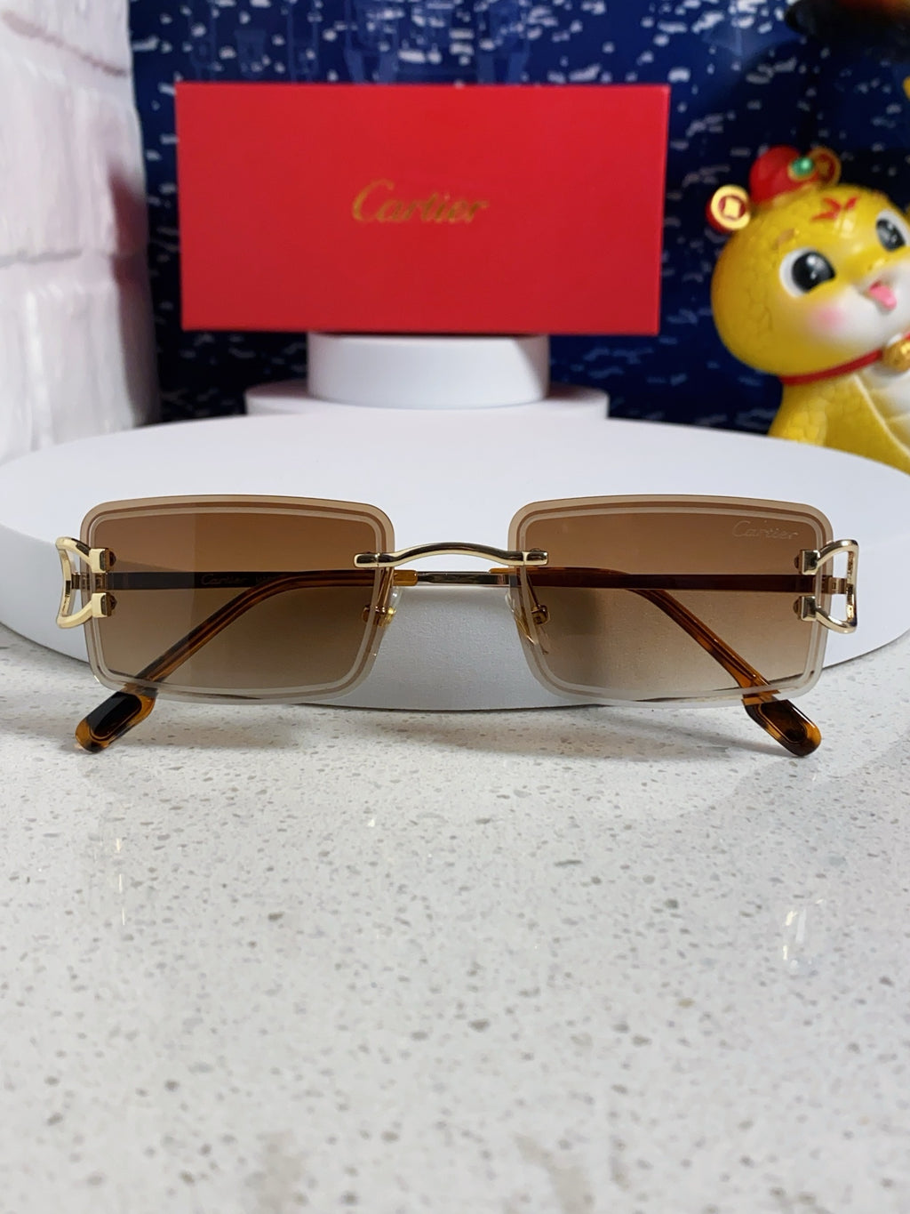 Cartier Fashion Brown Lens Sunglasses for Men & Women - 415888 - detail image 8