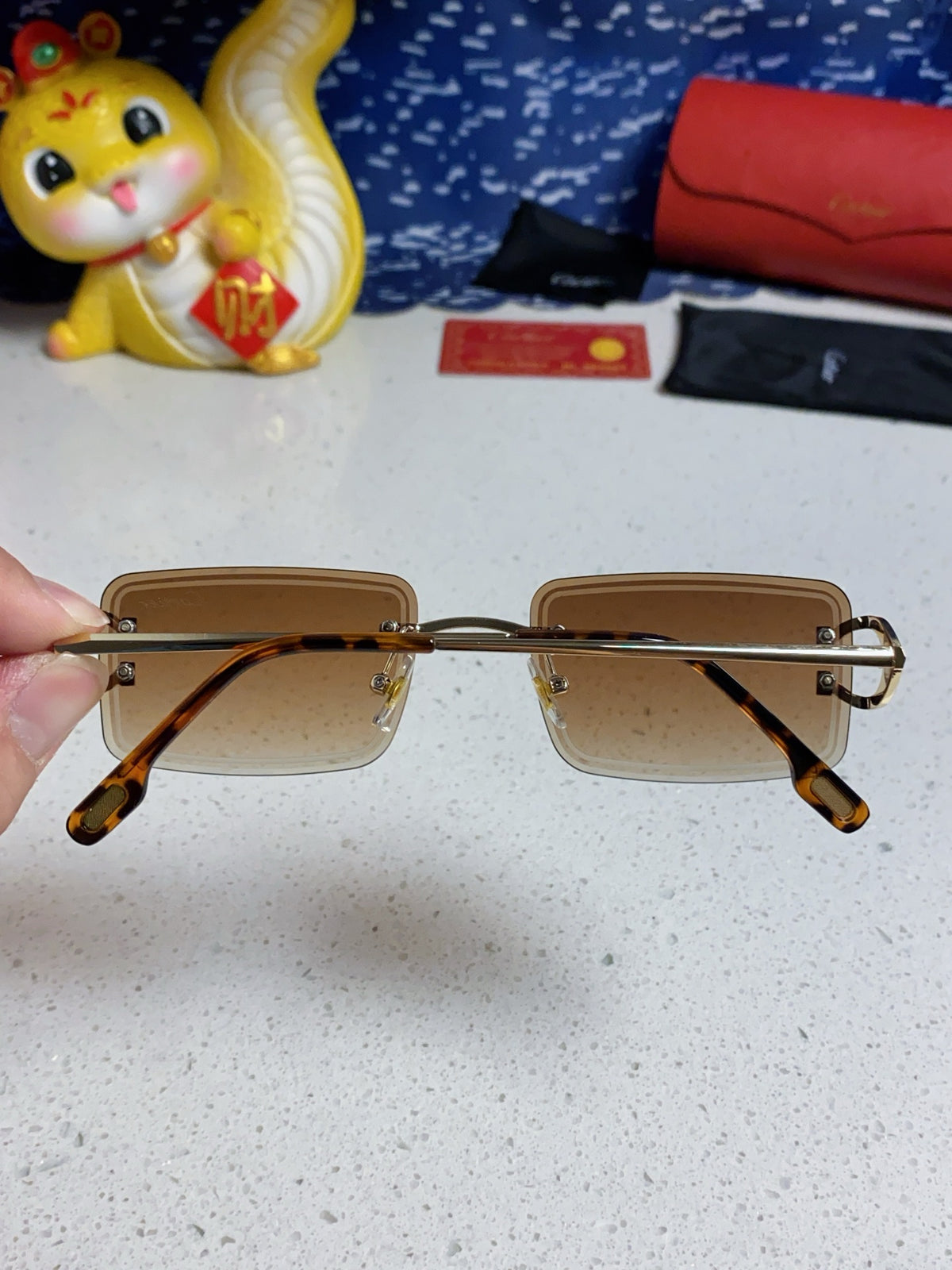 Cartier Fashion Brown Lens Sunglasses for Men & Women - 415888 - detail image 4