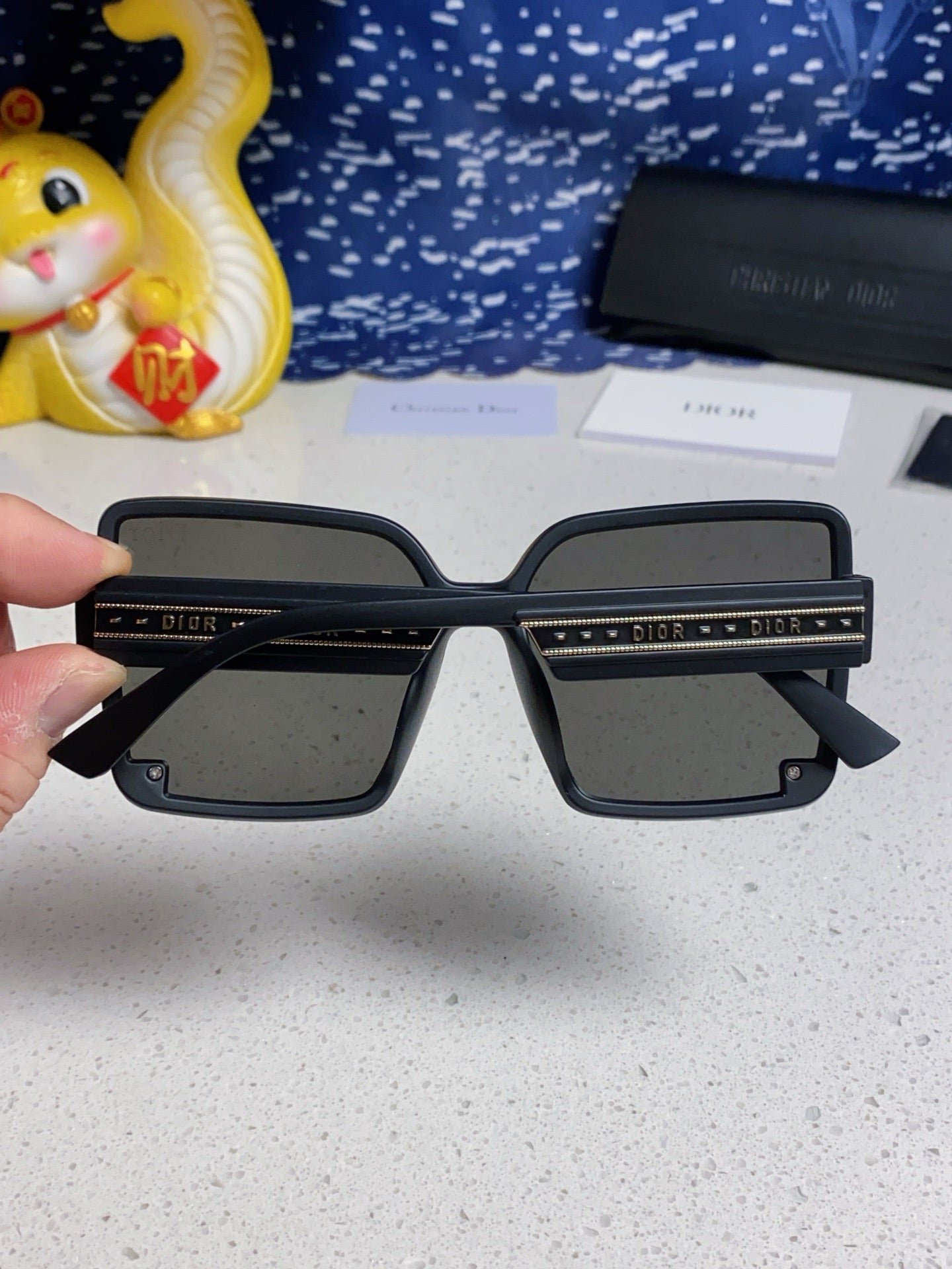 Dior Polarized Fashion Black Lens Sunglasses for Women - detail image 5