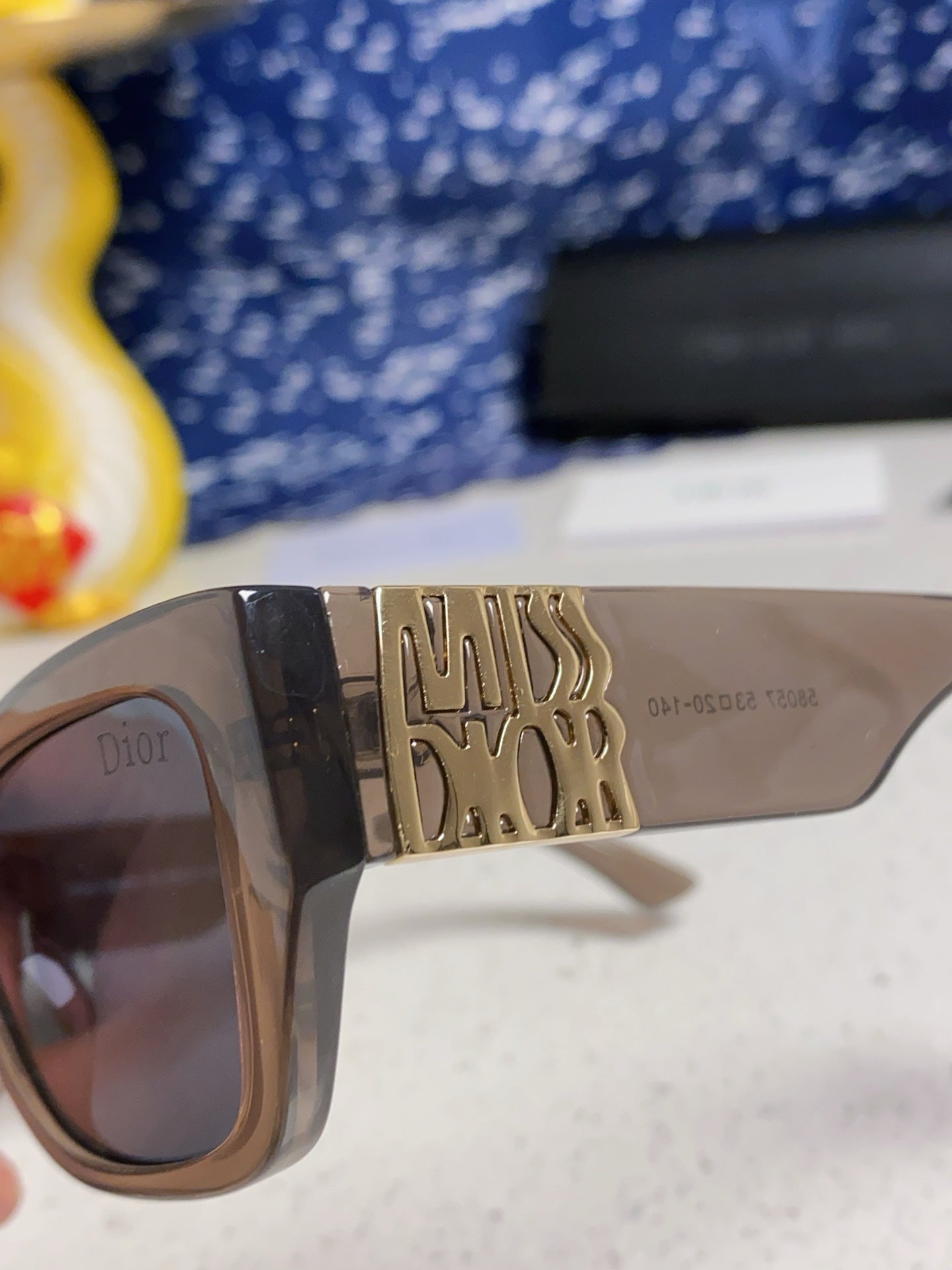 Dior Fashion Blue Lens Sunglasses for Men & Women - 997978 - detail image 7