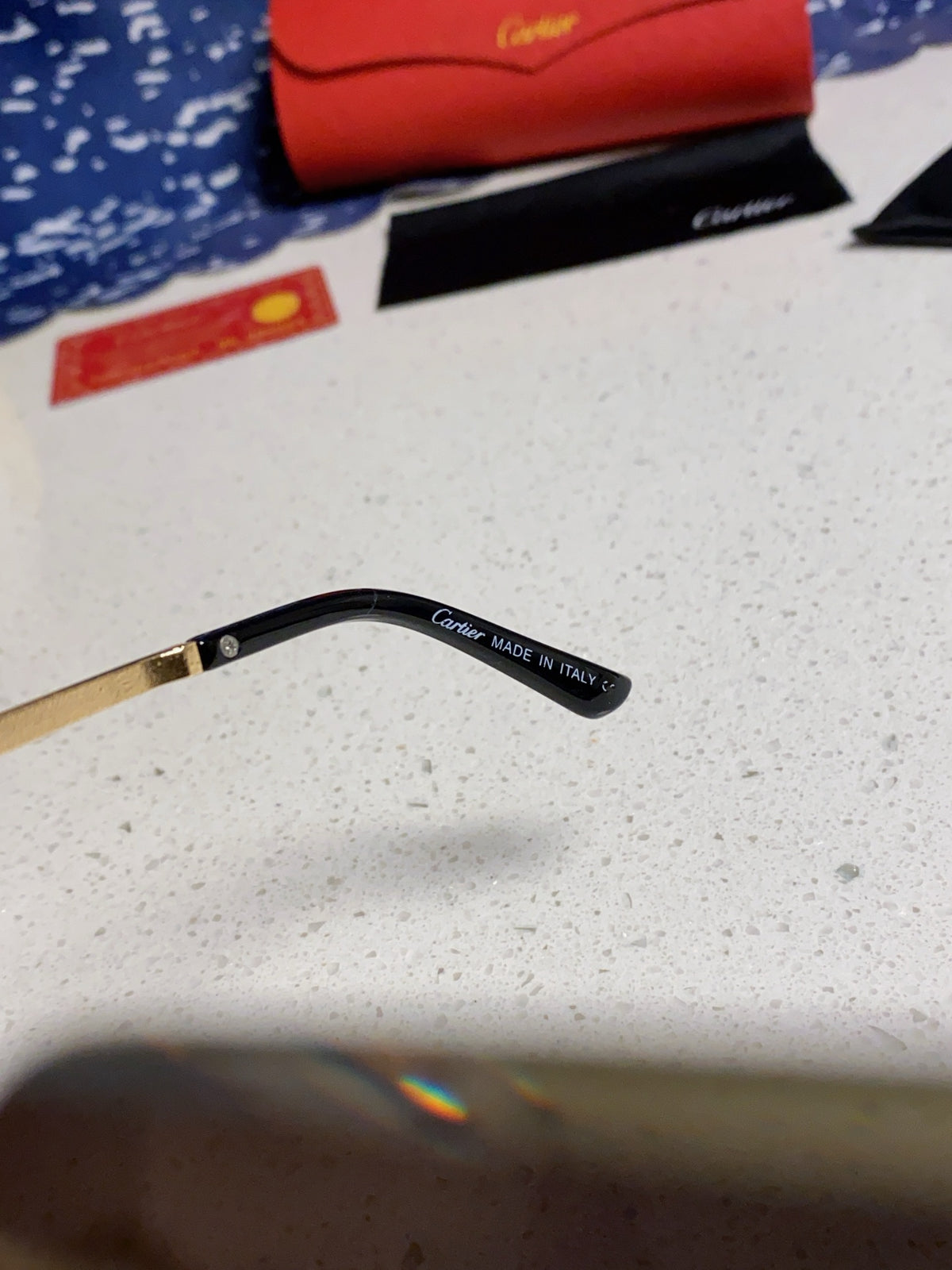 Cartier Lightweight Rimless Silver Lens Sunglasses for Men & Women - 487318 - detail image 8