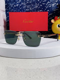 Cartier Lightweight Rimless Silver Lens Sunglasses for Men & Women - 432302