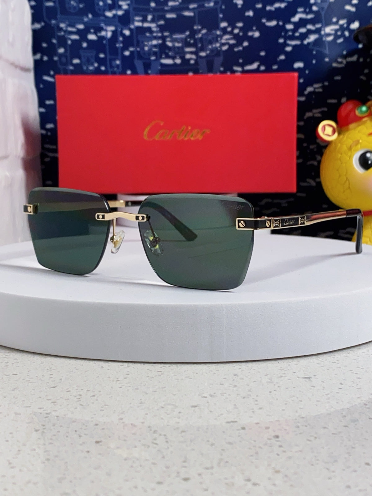 Cartier Lightweight Rimless Silver Lens Sunglasses for Men & Women - 432302