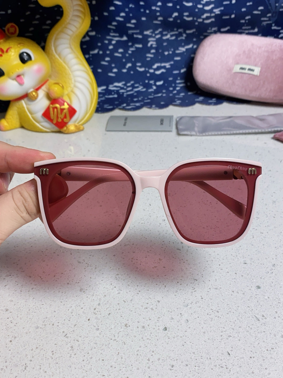 Miu Miu Round Red Lens Sunglasses for Women - 432668 - detail image 4