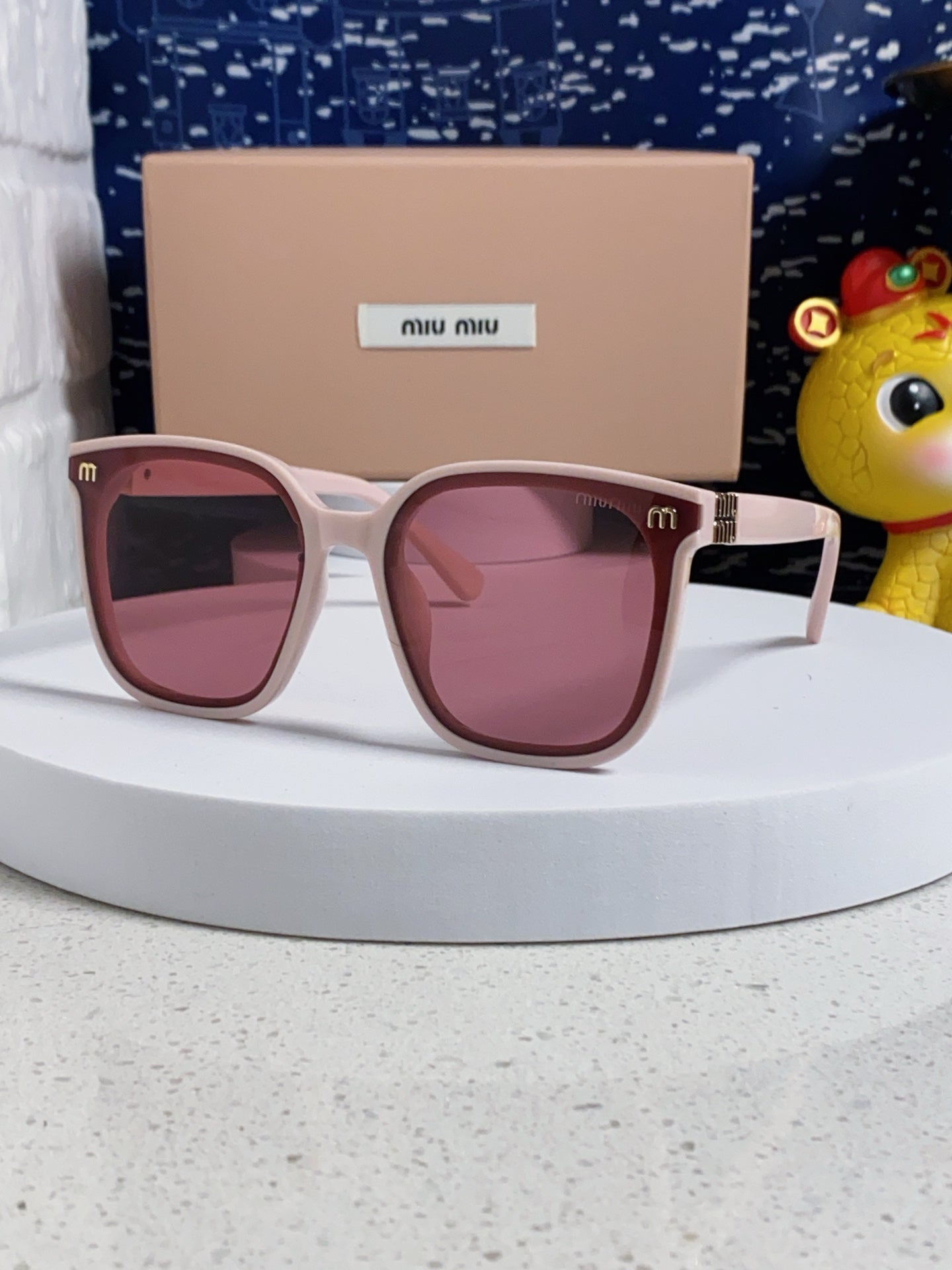 Miu Miu Round Red Lens Sunglasses for Women