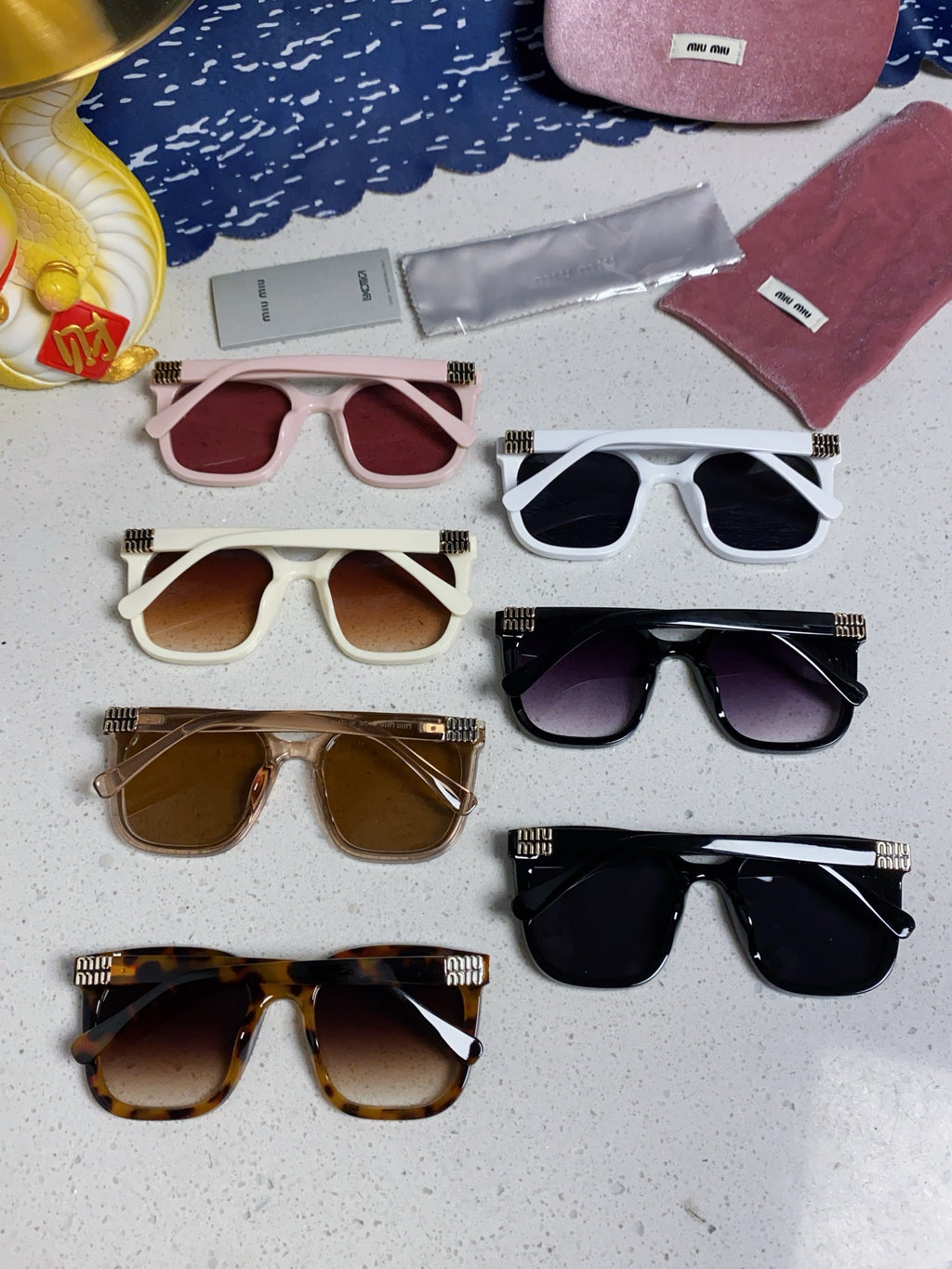 Miu Miu Round Silver Lens Sunglasses for Women - 432672 - detail image 11