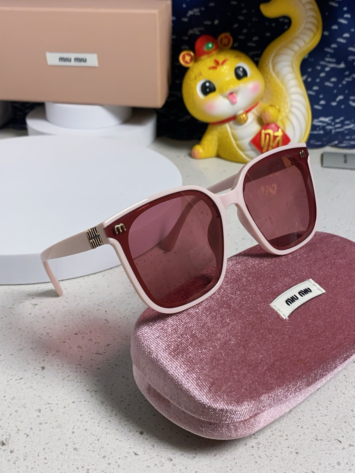 Miu Miu Round Red Lens Sunglasses for Women - detail image 10